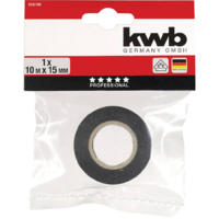 KWB KWB Szigetelőszalag (H x Sz) 10 m x 15 mm fekete (958100) (k958100)