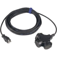 SIROX Kültéri, gumi hálózati hosszabbítókábel védőkupakkal, fekete, 5 m, H07RN-F 3G 1,5 mm2, SIROX 345.505 (345.505)