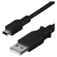 Yenkee Yenkee YCU 010 BK USB Type-A apa - Mini USB Type-B apa 2.0 Adat és töltő kábel - Fekete (1.5m) (YCU 010 BK)