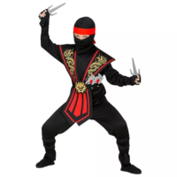 Widmann Widmann piros harcos Ninja jelmez fegyverekkel 140-es méret (38567) (Widmann38567)