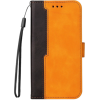 Wooze Xiaomi Redmi Note 10 5G / Poco M3 Pro 5G, Oldalra nyíló tok, stand, kártyatartóval, kézpánttal, Wooze Colour Wallet, narancssárga (130380)
