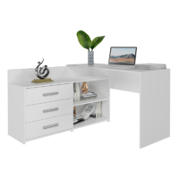 GreenSite Dany sarok íróasztal polccal, tárolóval, fehér (GSB5999114131791)