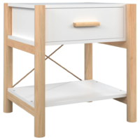vidaXL fehér szerelt fa ágy melletti asztal 42 x 38 x 45 cm (345654)