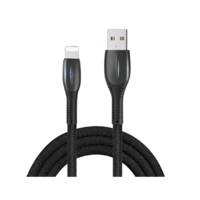 VCOM VCOM USB 2.0 apa - Lightning apa Töltő- és adatkábel 1m - Fekete (CU285L)