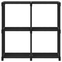 vidaXL 4 rekeszes fekete szövet bemutató polc 69 x 30 x 72,5 cm (322598)