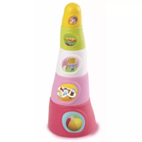 Smoby Smoby: Cotoons Happy Tower toronyépítő játék - pink (211317P) (211317P)