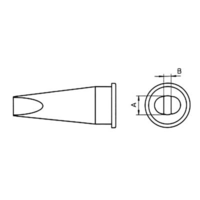 Weller Weller LHT-C WSP 150 pákához rövid, kétoldalt csapott, véső formájú pákahegy, forrasztóhegy 3.2 mm (T0054445599)
