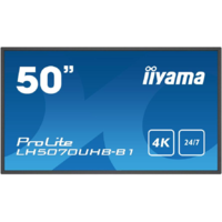 Iiyama iiyama LH5070UHB-B1 tartalomszolgáltató (signage) kijelző Laposképernyős digitális reklámtábla 125,7 cm (49.5") VA 700 cd/m² 4K Ultra HD Fekete Beépített processzor Android 9.0 24/7 (LH5070UHB-B1)