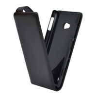 gigapack Tok álló, bőr hatású (FLIP, lefelé nyíló) FEKETE [Nokia Lumia 720] (5996457364855)