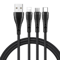 Mcdodo Mcdodo 3in1 USB - USB-C - Micro USB - Lightning kábel 1.2m fekete (CA-6960) (CA-6960)