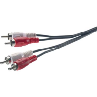 SpeaKa Professional RCA audio kábel, 2x RCA dugó - 2x RCA dugó, 1,5 m, fekete, SpeaKa Professional 325091 (SP-1300364)