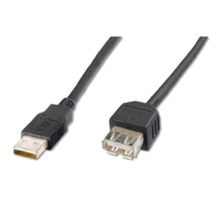 Assmann Assmann USB 2.0 hosszabbító kábel 3m fekete (AK-300200-030-S) (AK-300200-030-S)