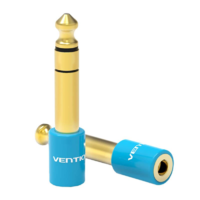 Vention Vention sztereó audio adapter 3.5 mm Dugasz, 6.5 mm Aljzat, kék (VAB-S01-L) (VAB-S01-L)