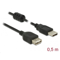 DeLock Delock USB 2.0-s bővítőkábel A-típusú csatlakozó > USB 2.0-s, A-típusú csatlakozó 0.5m (84882) (84882)