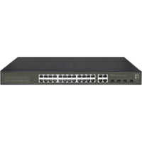 Level One LevelOne GES-2128 hálózati kapcsoló Vezérelt L2 Gigabit Ethernet (10/100/1000) Fekete (GES-2128)