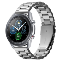 Spigen Samsung Galaxy Watch 3 (45mm) SM-R840 / R845, fém pótszíj, Spigen Modern Fit, ezüst (114292)