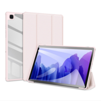 Dux Ducis Samsung Galaxy Tab A7 10.4 (2020) SM-T500 / T505, mappa tok, Trifold, légpárnás sarok, közepesen ütésálló, átlátszó hátlap, Dux Ducis Toby, rózsaszín (104593)