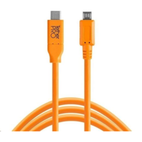 Tether Tools Tether Tools TetherPro USB-C -> 2.0 Micro-B 5-Pin 4.6m kábel narancssárga (CUC2515-ORG) (CUC2515-ORG)