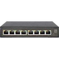 Level One LevelOne GES-2108P hálózati kapcsoló Vezérelt L2 Gigabit Ethernet (10/100/1000) Ethernet-áramellátás (PoE) támogatása Fekete (GES-2108P)
