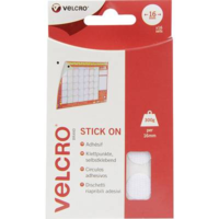 VELCRO® Öntapadó tépőzár pontok, (O) 16 mm, fehér, Stick On, 16 pár (VEL-EC60227)