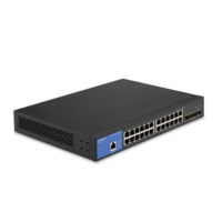Linksys Linksys LGS328C-EU hálózati kapcsoló Vezérelt L3 Gigabit Ethernet (10/100/1000) Fekete, Kék (LGS328C-EU)