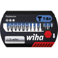 Wiha Wiha bitkészlet FlipSelector T-bit 25 mm Phillips, Pozidriv, TORX® 13 db. 1/4 '' Wiha 41824 6,3 mm (1/4) Hossz:25 mm 1 készlet Bitek egy műanyag dobozban (41824)