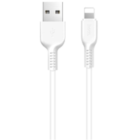Hoco USB töltő- és adatkábel, Lightning, 100 cm, 2400 mA, törésgátlóval, Hoco X13 Easy, fehér (RS150041)
