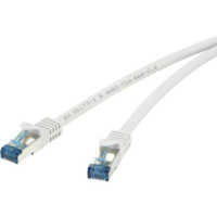 Renkforce RJ45-ös patch kábel, hálózati LAN kábel, tűzálló, CAT 6A S/FTP [1x RJ45 dugó - 1x RJ45 dugó] 20 m szürke, Renkforce (RF-4145298)