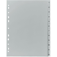 Herlitz Herlitz Ordnerregister A4 1-12 PP grau (10843407)