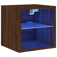vidaXL barna tölgy színű fali TV-szekrény LED-ekkel 30 x 28,5 x 30 cm (836985)