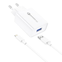 Foneng Foneng EU13 hálózati töltő + USB-A - Lightning kábel fehér (EU13 iPhone) (EU13 iPhone)