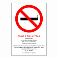 N/A Tilos a dohányzás (4 nyelvű) (DKRF-TIL-1671-1)