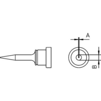 Weller Weller LT pákahegy, forrasztóhegy LT-1S kerek formájú, ceruza alakú hegy 0.2 mm (54443699)