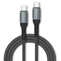 Qoltec Qoltec 52357 USB-C apa - USB-C apa 2.0 Adat és töltő kábel - Fekete (1m) (52357)