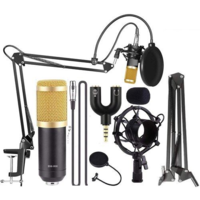 RODE Forev FV-BM800 kondenzátor mikrofon csomag POP szűrővel állvánnyal és kiegészítőkkel fekete-arany (FV-BM800)