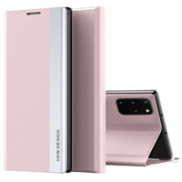 Wooze Huawei Honor Magic 4 Pro, Oldalra nyíló tok, stand, Wooze Silver Line, rózsaszín (122682)