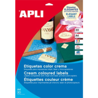 Apli Apli 210x297mm színes Etikett 20 etikett/csomag Krémszínű (11802)