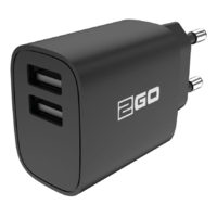2GO 2GO Netz-Ladegerät 100V-240V - schwarz Universal Dual-USB (794250)