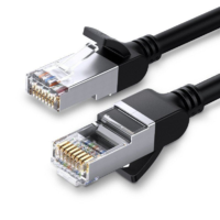 UGREEN UGREEN Ethernet RJ45 hálózati kábel fém csatlakozókkal Cat.6 UTP 0,5 m fekete (50190) (UG50190)