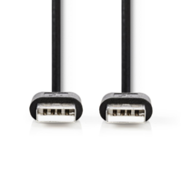 Nedis Nedis USB 2.0 A-A összekötő kábel 1m - Fekete (CCGT60000BK10)