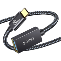 Orico Orico CAF31-03-BK-BP USB-C apa - USB-A anya 3.2 Adat és Töltő kábel - Fekete (ORICO-CAF31-03-BK-BP)