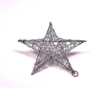 IRIS Iris csillag alakú fém dekoráció 15cm, ezüst (190-02) (is190-02)