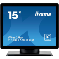 Iiyama iiyama ProLite T1521MSC-B2 számítógép monitor 38,1 cm (15") 1024 x 768 pixelek XGA LED Érintőképernyő Asztali Fekete (T1521MSC-B2)