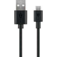 Goobay Goobay 46800 USB-A apa - Micro USB apa 2.0 Adat és töltőkábel - Fekete (1m) (46800)