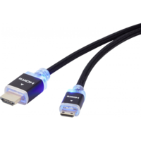 SpeaKa Professional SpeaKa Professional HDMI Csatlakozókábel [1x HDMI dugó - 1x HDMI dugó, C mini] 1.00 m Fekete (SP-8821976)