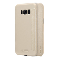 Nillkin NILLKIN SPARKLE műanyag telefonvédő (mikroszálas bőr hatású FLIP, oldalra nyíló) ARANY [Samsung Galaxy S8 Plus (SM-G955)] (5996457692743)