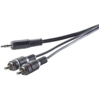 SpeaKa Professional SpeaKa Professional RCA / Jack Audio Csatlakozókábel [2x RCA dugó - 1x Jack dugó, 3,5 mm-es] 30.00 cm Fekete (SP-7869912)