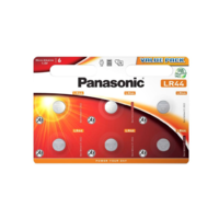 Panasonic Panasonic Alkáli-mangán LR44 gombelem (6db/csomag) (LR-44EL/6BP) (LR-44EL/6BP)
