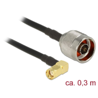 DeLock Delock N Plug > RP-SMA Plug 90 CFD200 antenna kábel 0.3m (89578) (DE89578)