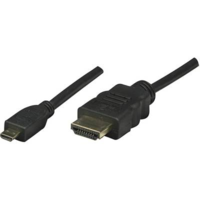 Manhattan HDMI kábel [1x HDMI dugó 1x HDMI dugó D mikro] 2 m fekete 756589 (324427-CG)